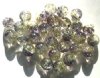 30 10mm Light Yellow & Grey Crackle Beads